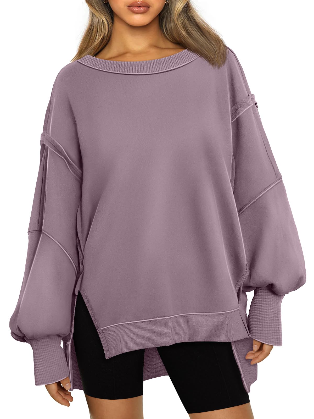 Womens Oversized Sweatshirts Hoodies Crewneck Shirts Fall Outfits