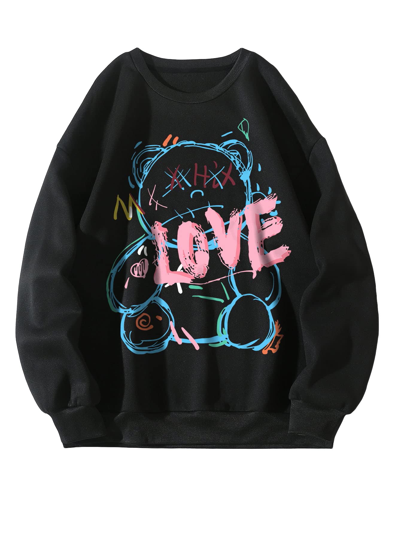 Women's Letter Graphic Print Long Sleeve Sweatshirt Pullover Tops