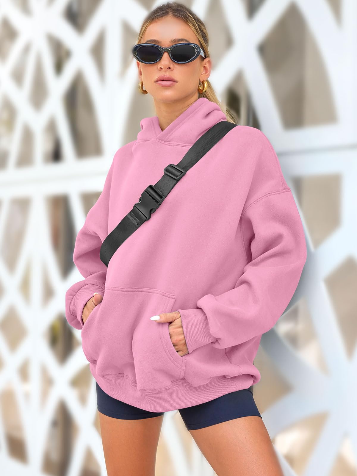Womens Oversized Sweatshirts Fleece Hoodies Long Sleeve Shirts