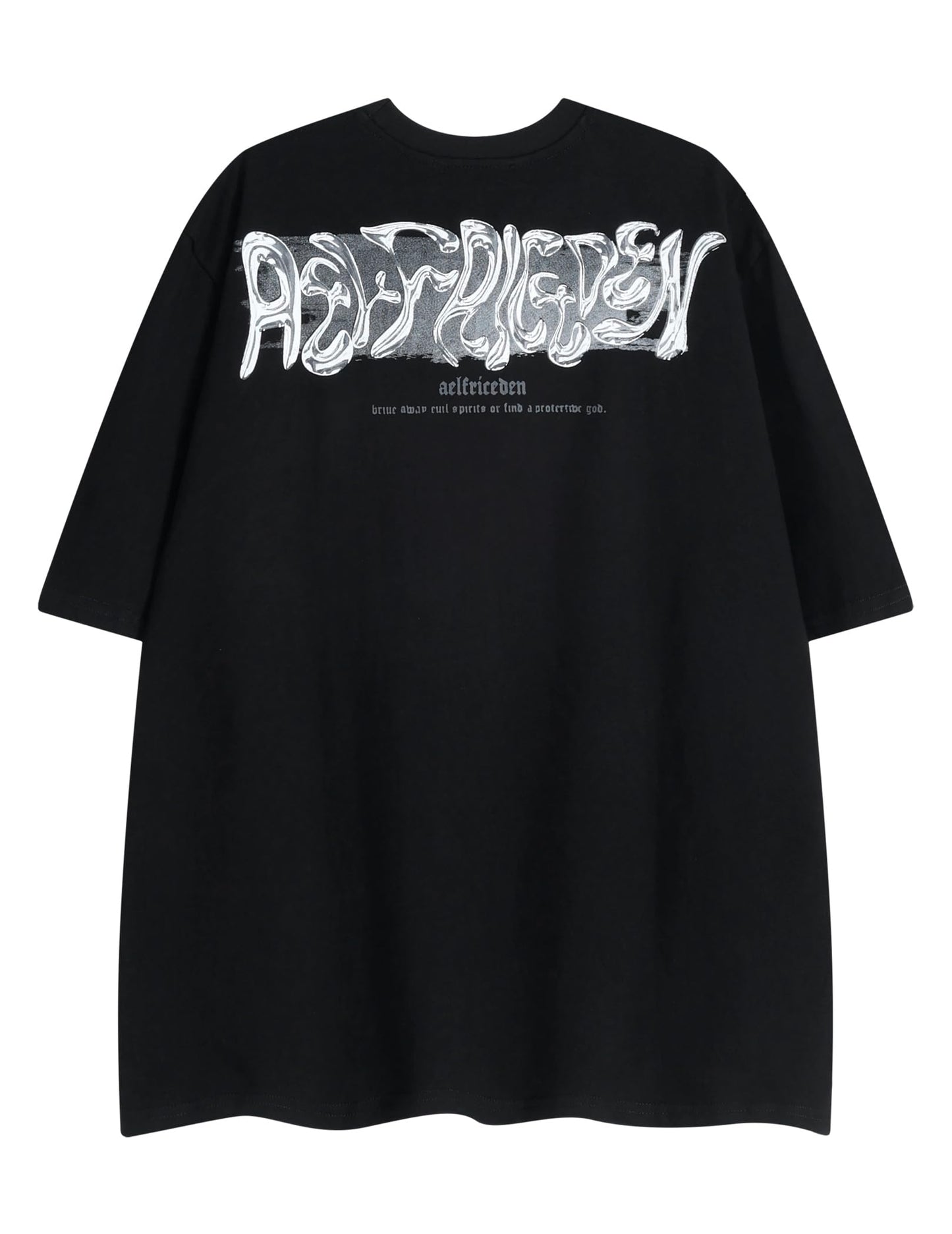 Metalic Graphic Tees Men Y2k Oversized T Shirts Women Vintage Tees Unisex Summer Tops