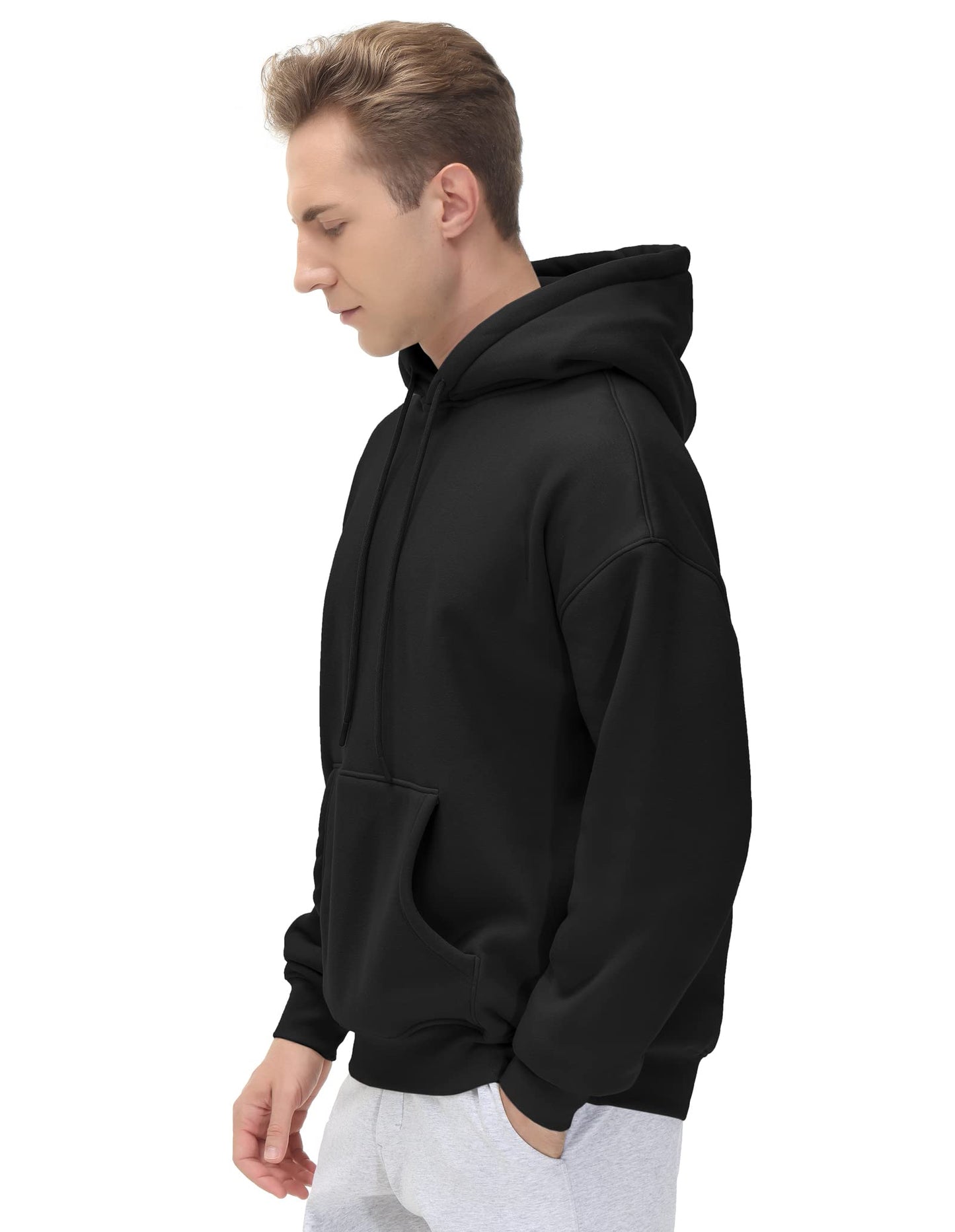 Men's Fleece Pullover Hoodie Loose Fit Ultra Soft
