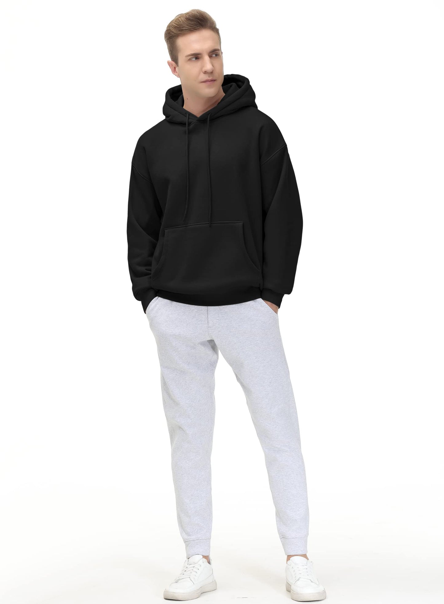 Men's Fleece Pullover Hoodie Loose Fit Ultra Soft