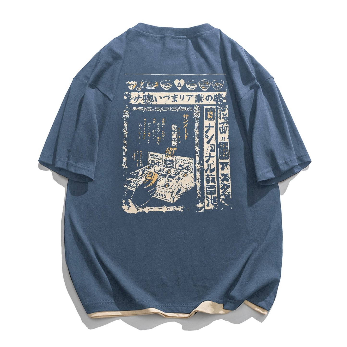 Mens 90s Vintage Oversized Shirts Unisex Harajuku T Shirt Print Graphic Tees