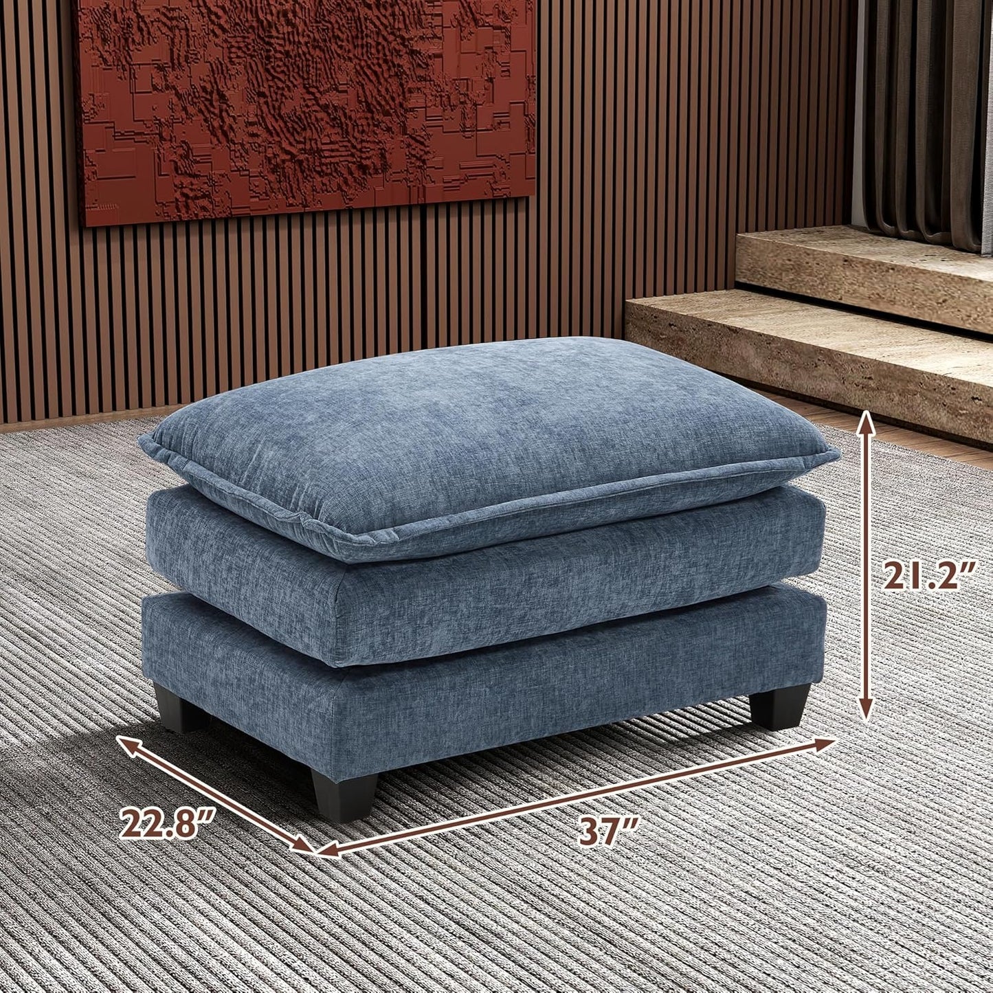 146" U-Shaped Modern Sofa Modular Sectional Cloud Couch
