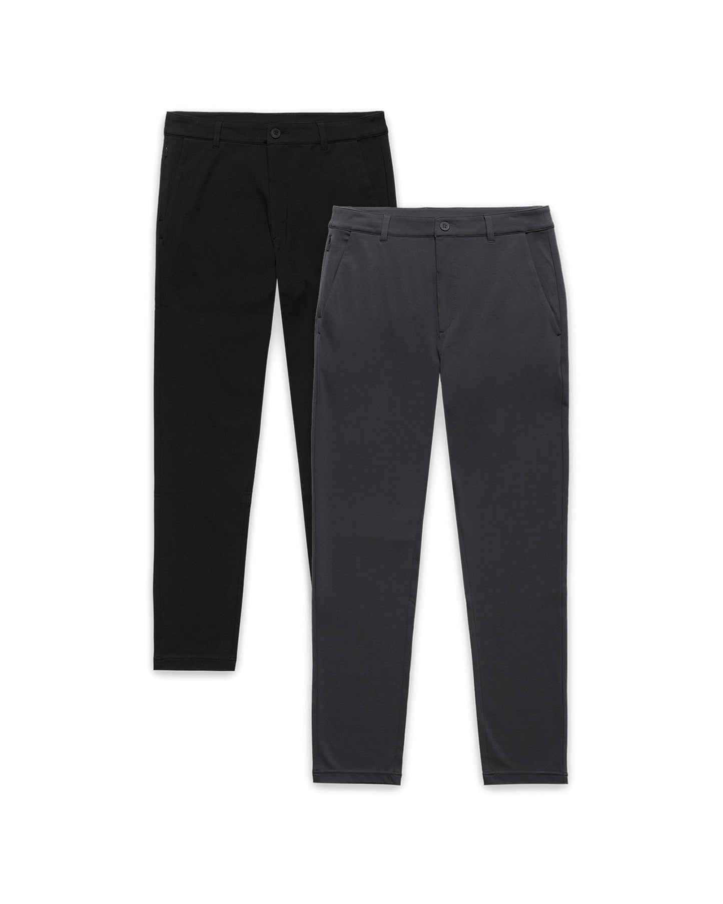 2 Pack All Day Comfort Pants for Men Lightweight Stretch Fit