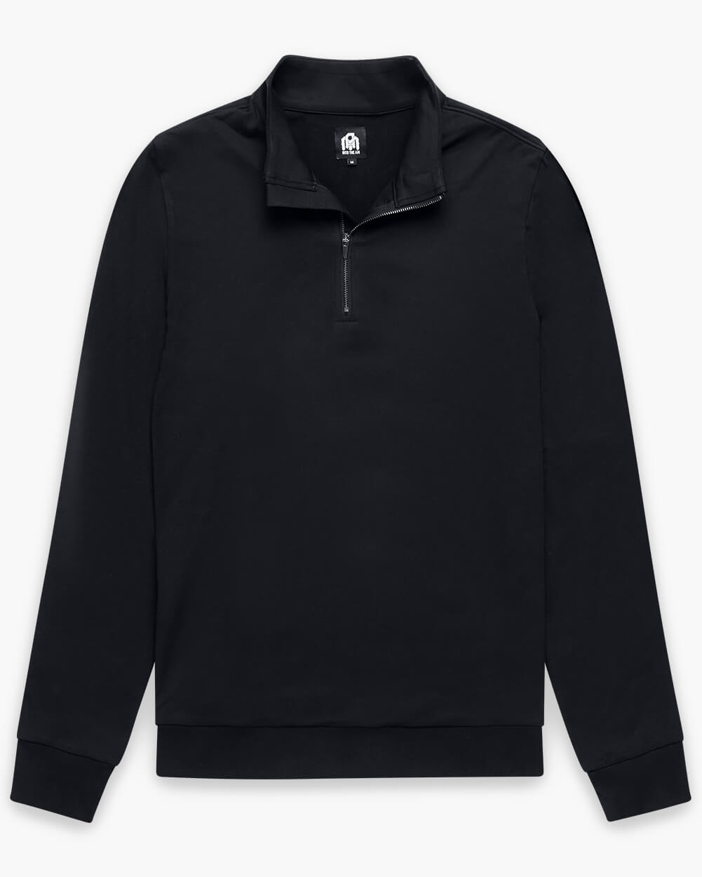 Mens Quarter Zip Tee Lightweight Long Sleeve Athletic Shirt Casual Pullover Top