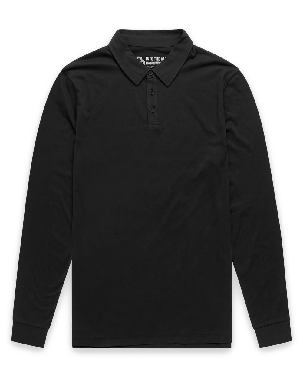 Long Sleeve Polo Shirt Sweatshirt for Men Blue