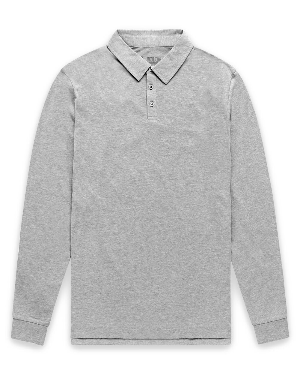 Long Sleeve Polo Shirt Sweatshirt for Men Blue