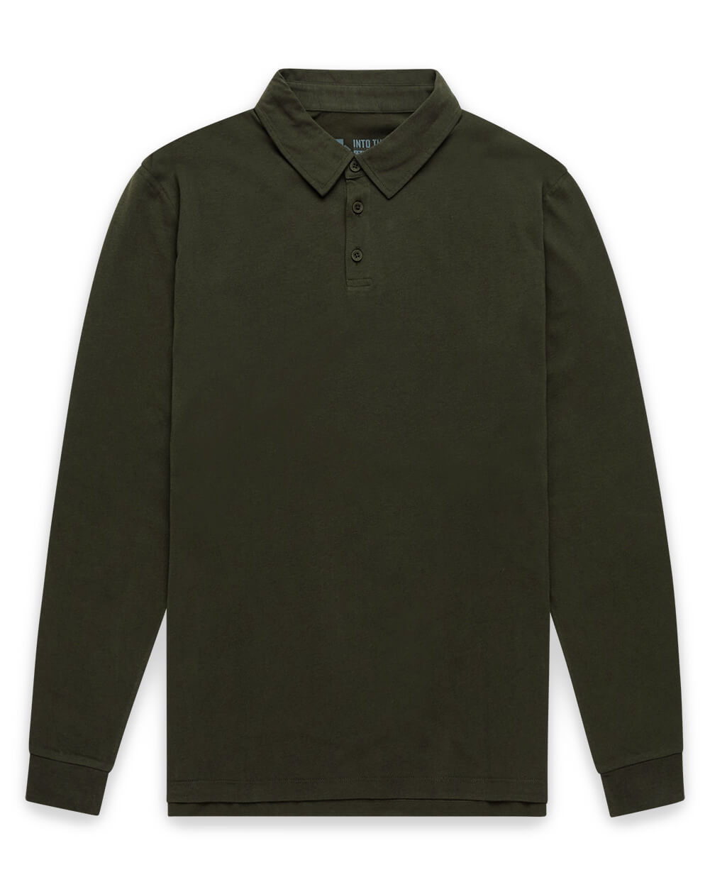 Long Sleeve Polo Shirt Sweatshirt for Men Blue