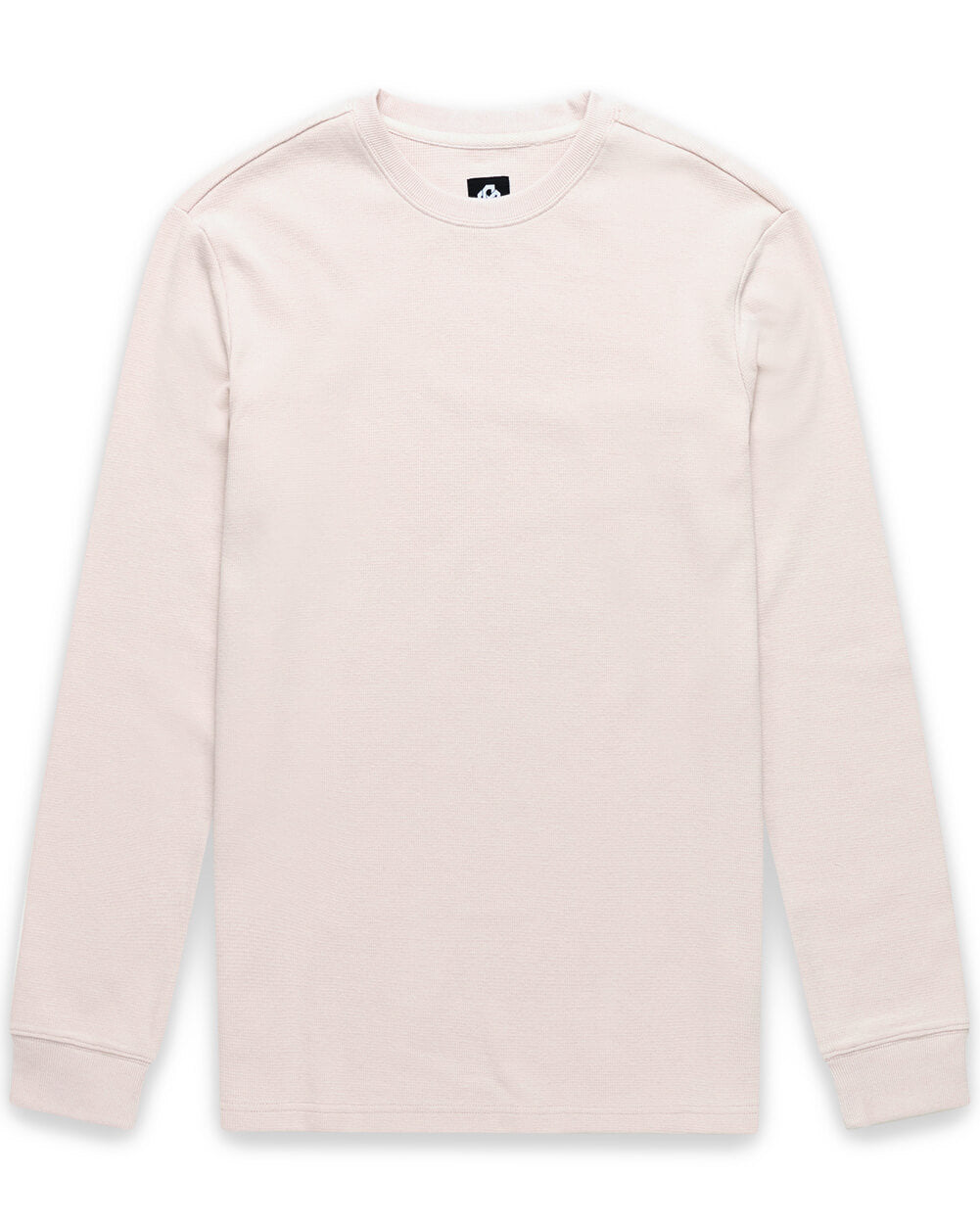 Mens Long Sleeve Waffle Knit Crewneck Shirt Casual Thermal Pullover