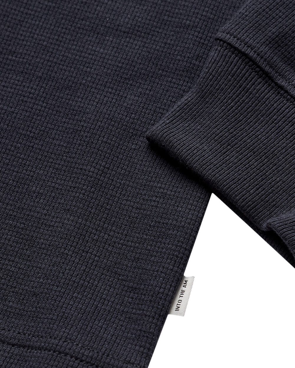 Mens Long Sleeve Waffle Knit Crewneck Shirt Casual Thermal Pullover