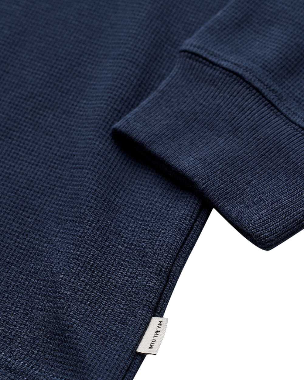 Mens Long Sleeve Waffle Knit Crewneck Shirt Casual Thermal Pullover