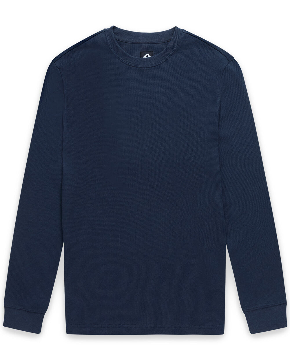 Mens Long Sleeve Waffle Knit Crewneck Shirt Casual Thermal Pullover