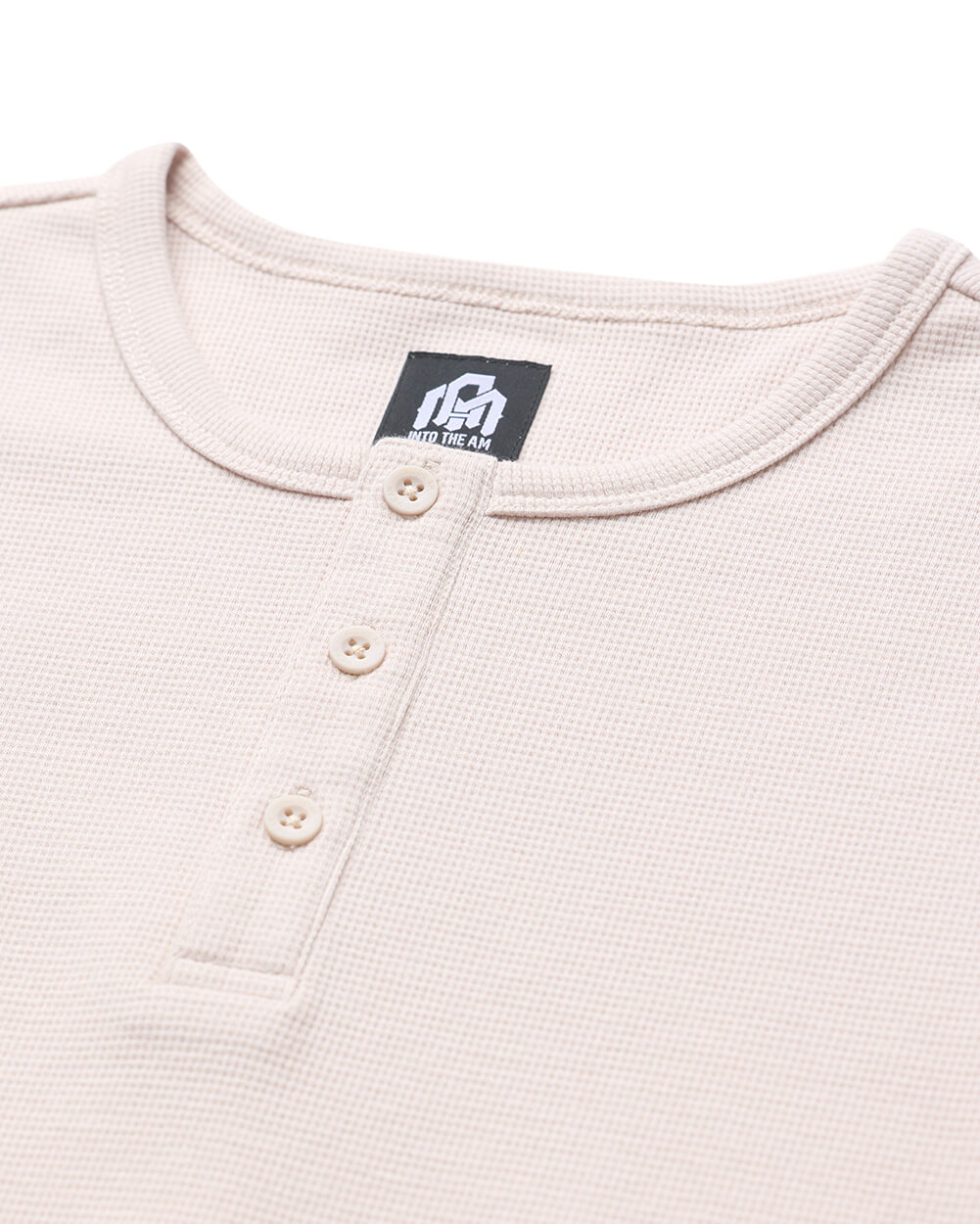 Mens Long Sleeve Waffle Knit Henley Shirt Casual Button Front Thermal Top