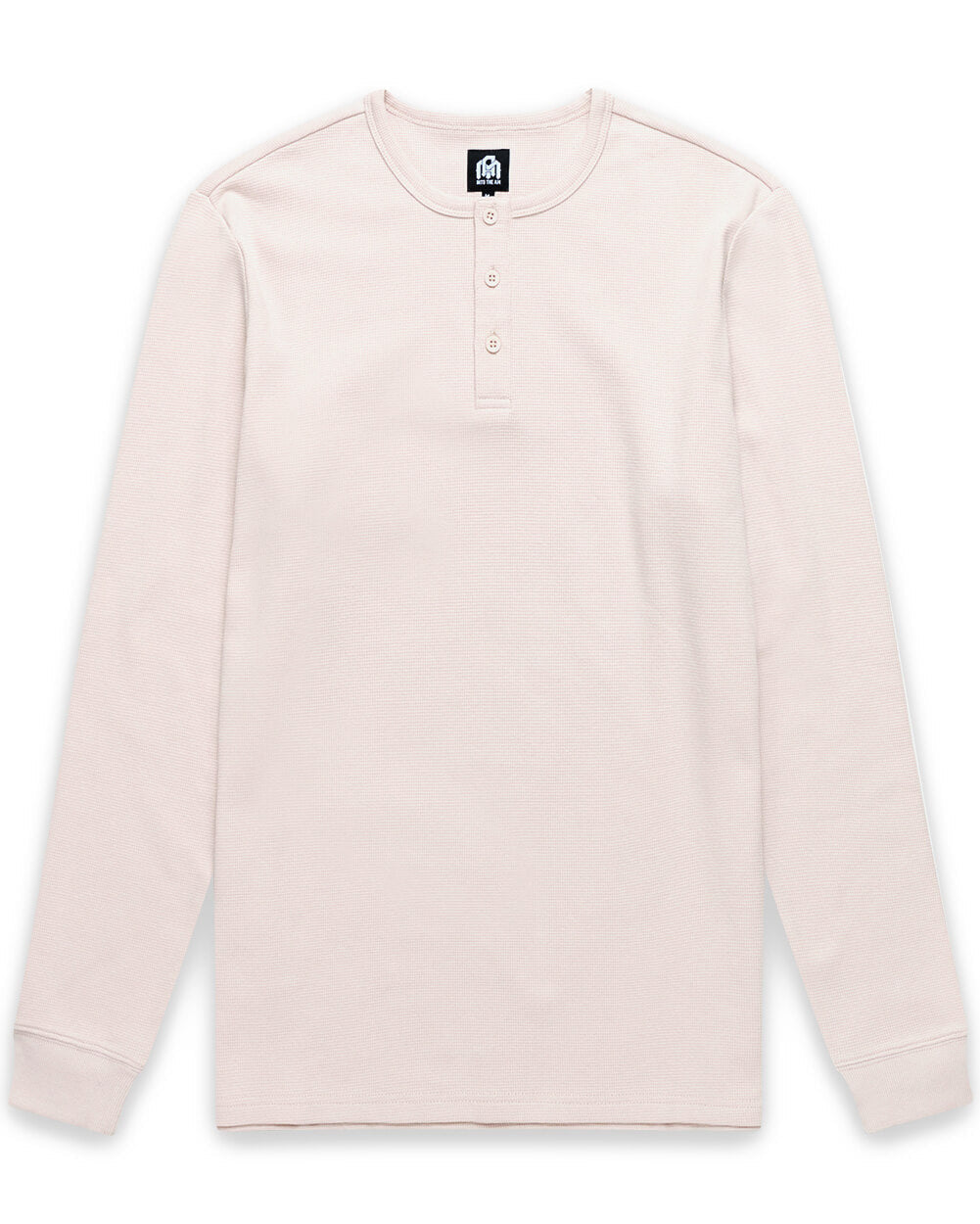 Mens Long Sleeve Waffle Knit Henley Shirt Casual Button Front Thermal Top