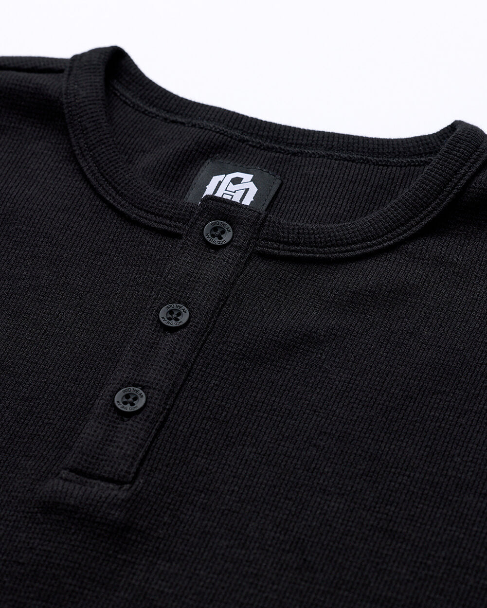 Mens Long Sleeve Waffle Knit Henley Shirt Casual Button Front Thermal Top