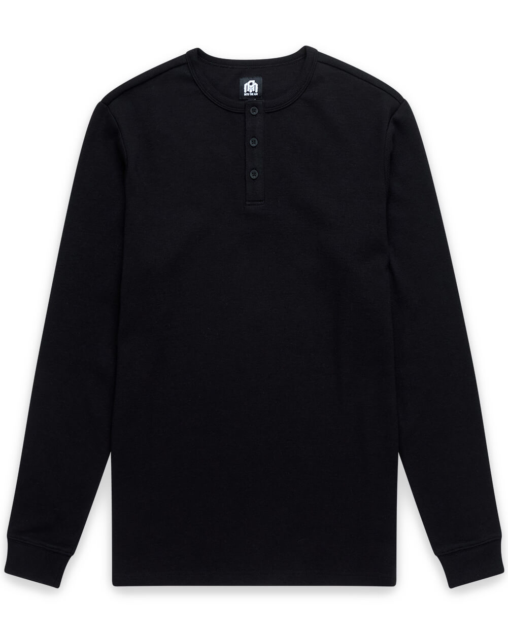 Mens Long Sleeve Waffle Knit Henley Shirt Casual Button Front Thermal Top