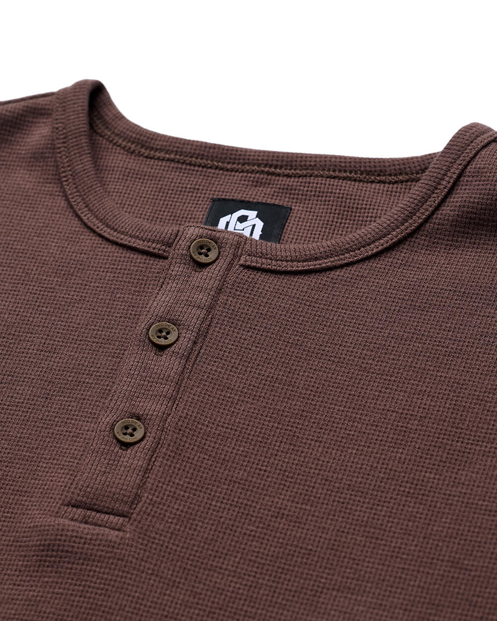 Mens Long Sleeve Waffle Knit Henley Shirt Casual Button Front Thermal Top