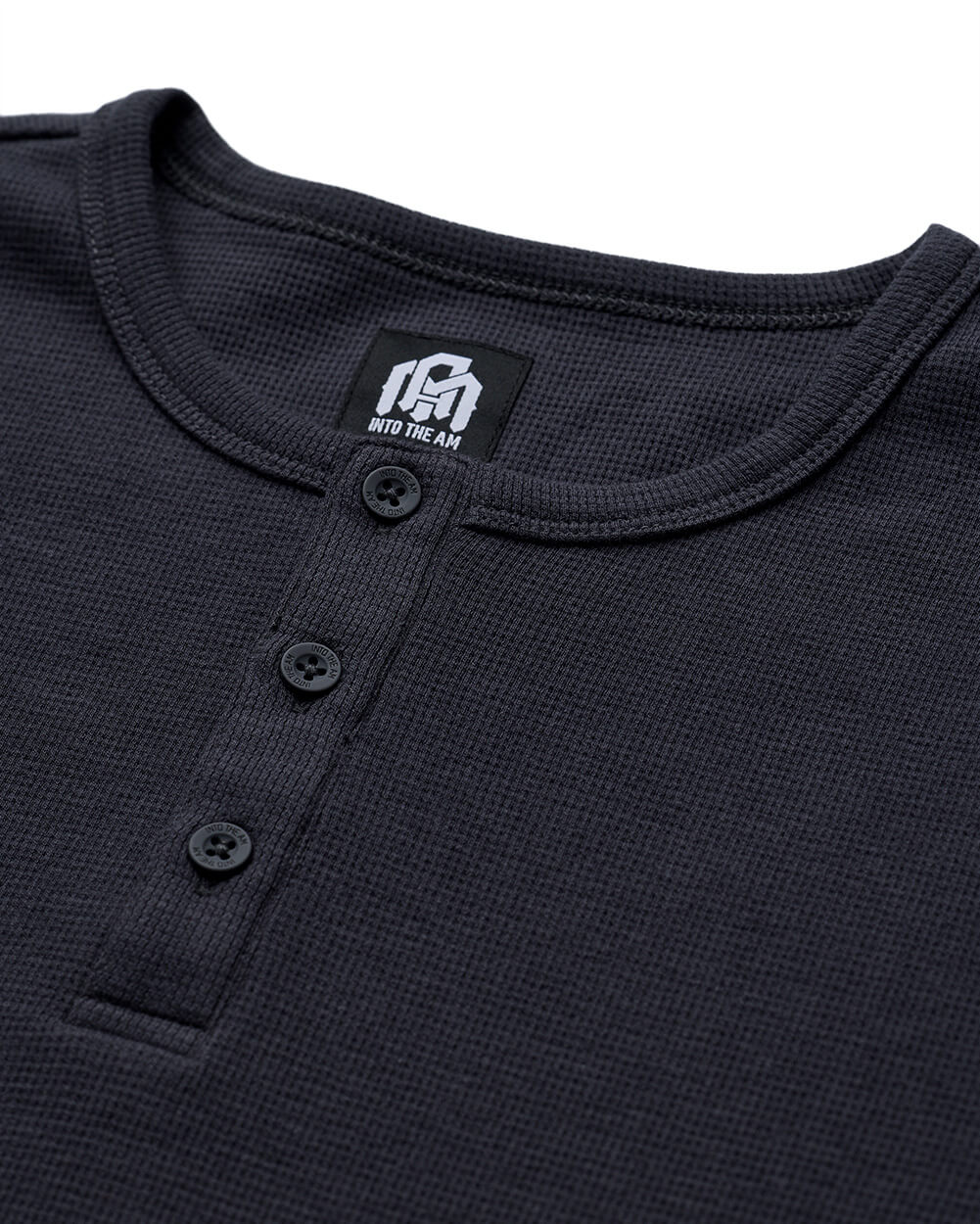 Mens Long Sleeve Waffle Knit Henley Shirt Casual Button Front Thermal Top