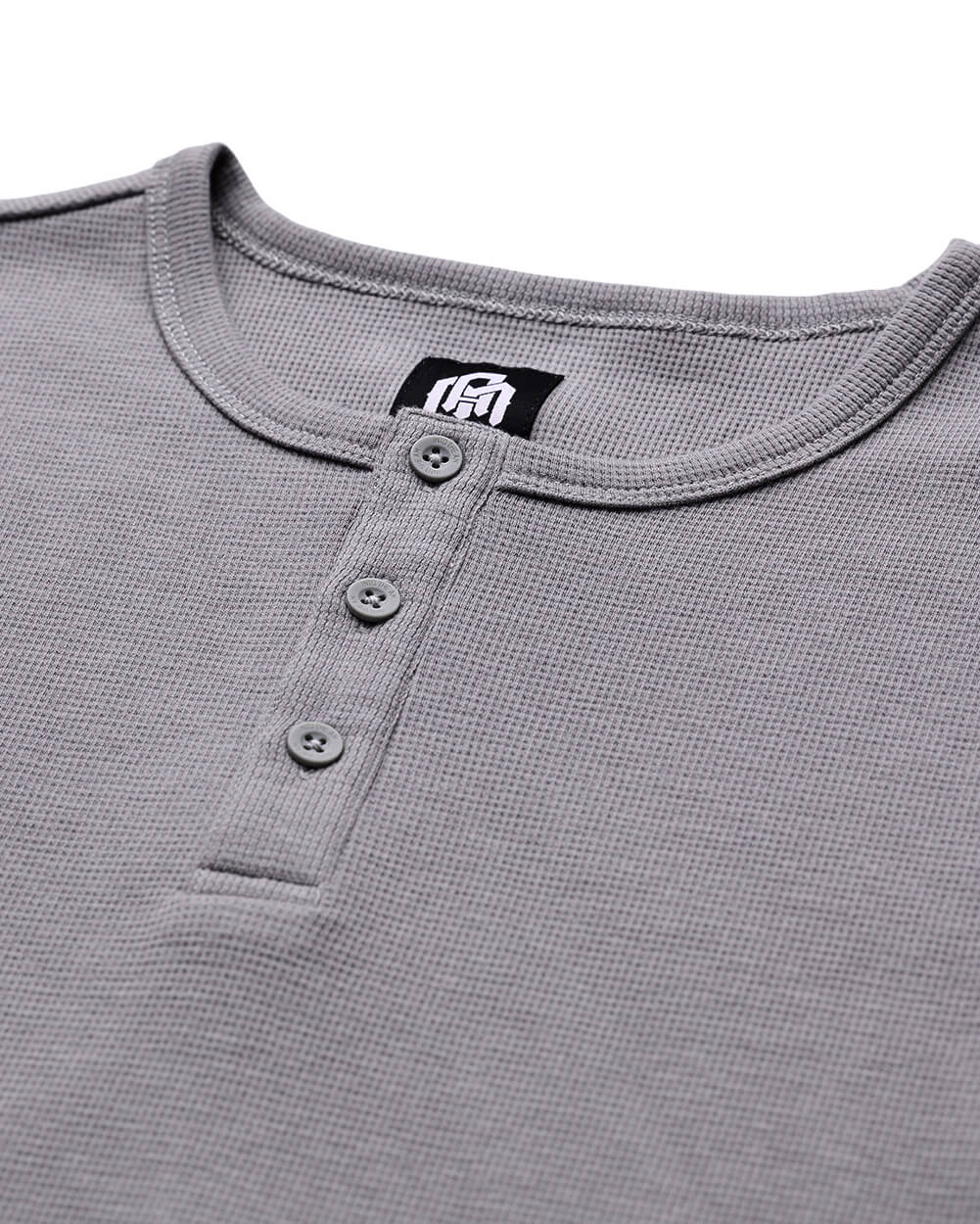 Mens Long Sleeve Waffle Knit Henley Shirt Casual Button Front Thermal Top