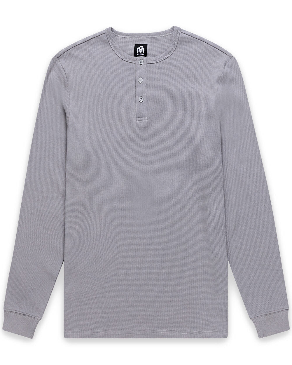Mens Long Sleeve Waffle Knit Henley Shirt Casual Button Front Thermal Top
