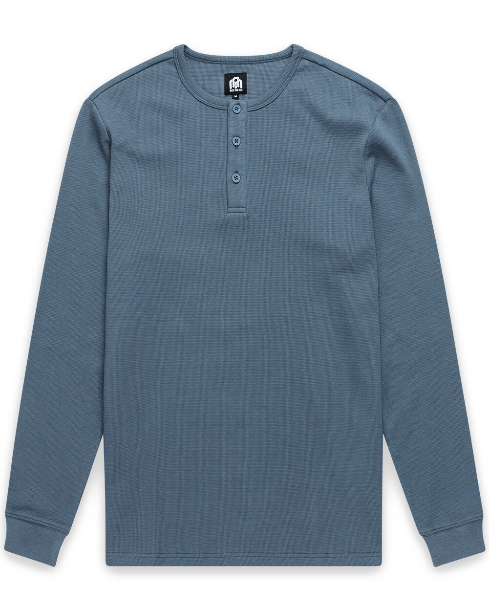 Mens Long Sleeve Waffle Knit Henley Shirt Casual Button Front Thermal Top