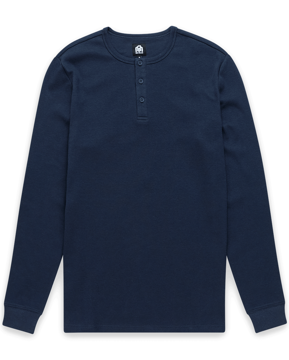 Mens Long Sleeve Waffle Knit Henley Shirt Casual Button Front Thermal Top