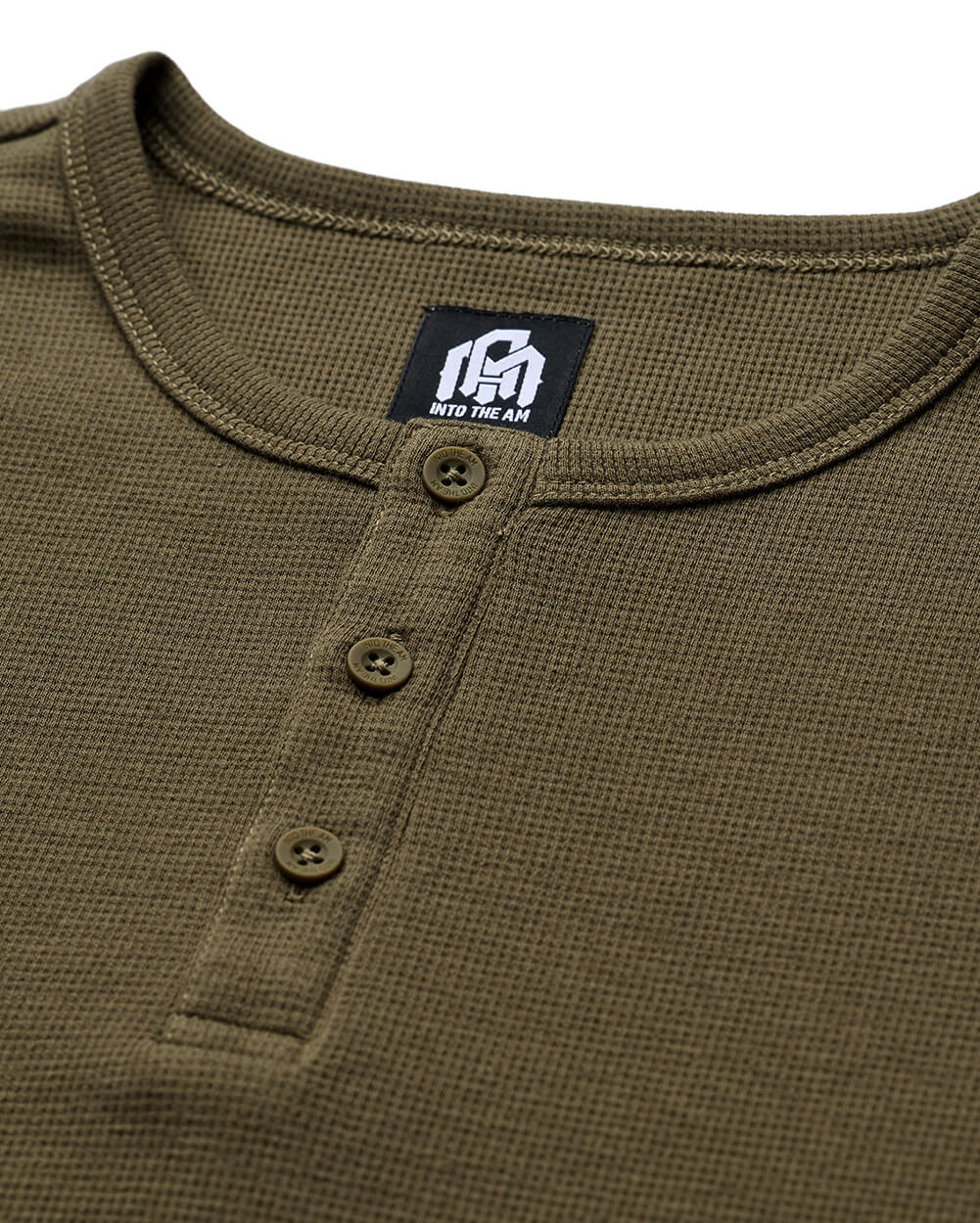 Mens Long Sleeve Waffle Knit Henley Shirt Casual Button Front Thermal Top