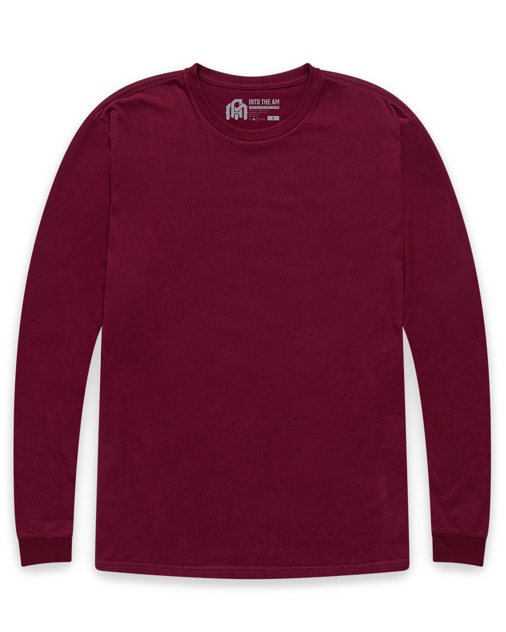 Long Sleeve Tee Mens Essential Solid Tee Lightweight Breathable Comfy Fit