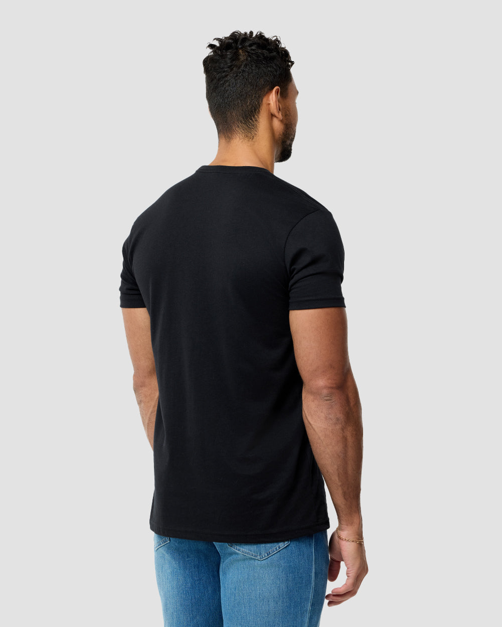 Basic Short Sleeve Tee Cotton T-shirt for Men