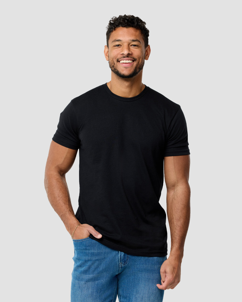 Basic Short Sleeve Tee Cotton T-shirt for Men