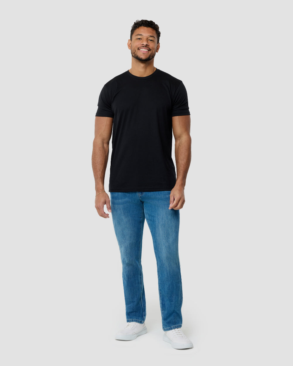 Basic Short Sleeve Tee Cotton T-shirt for Men