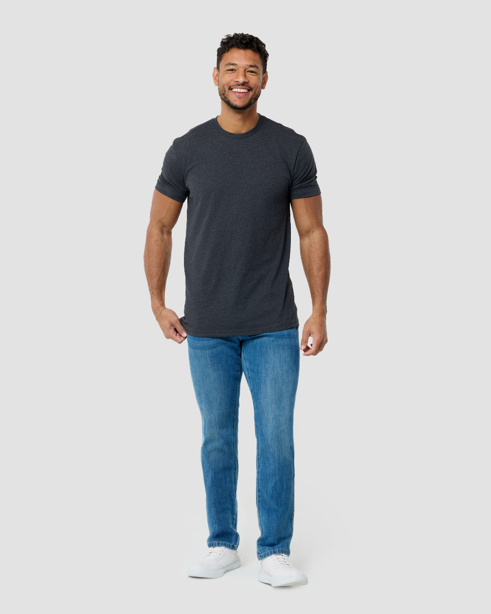 Basic Short Sleeve Tee Cotton T-shirt for Men