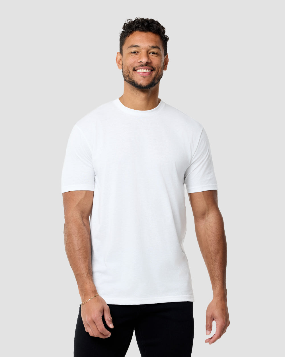 Basic Short Sleeve Tee Cotton T-shirt for Men