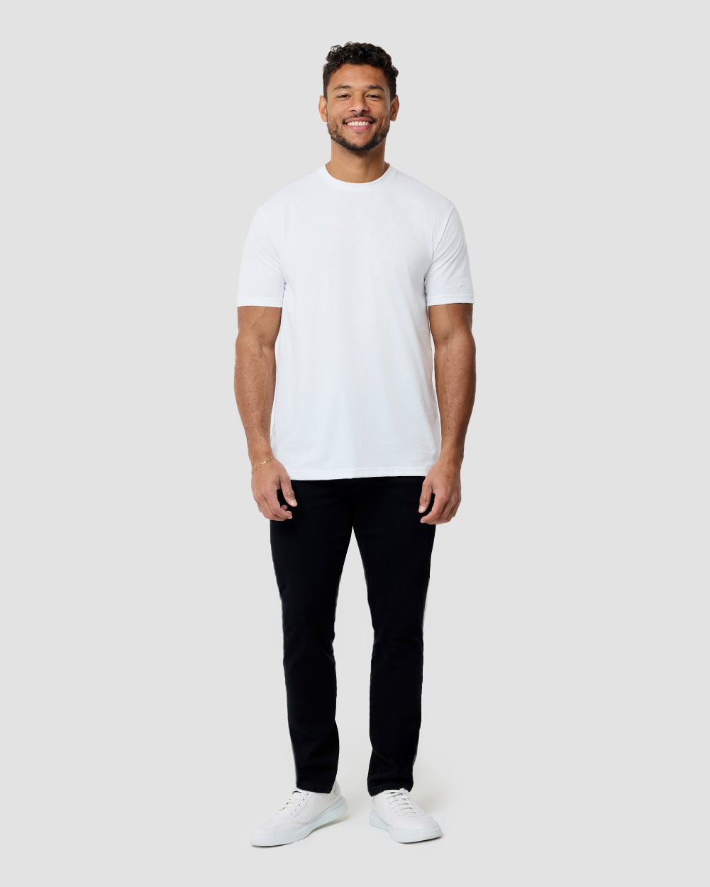 Basic Short Sleeve Tee Cotton T-shirt for Men