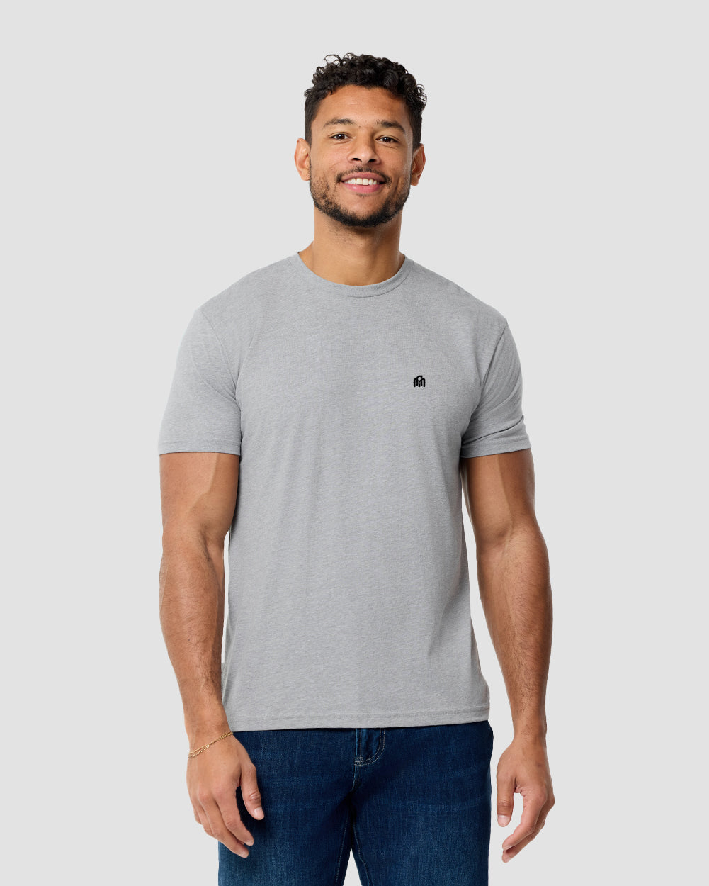 Basic Pure Color Cotton T-shirt Tee for Men