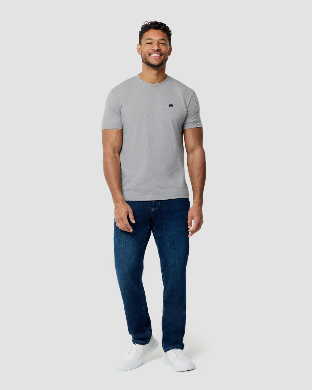 Basic Pure Color Cotton T-shirt Tee for Men