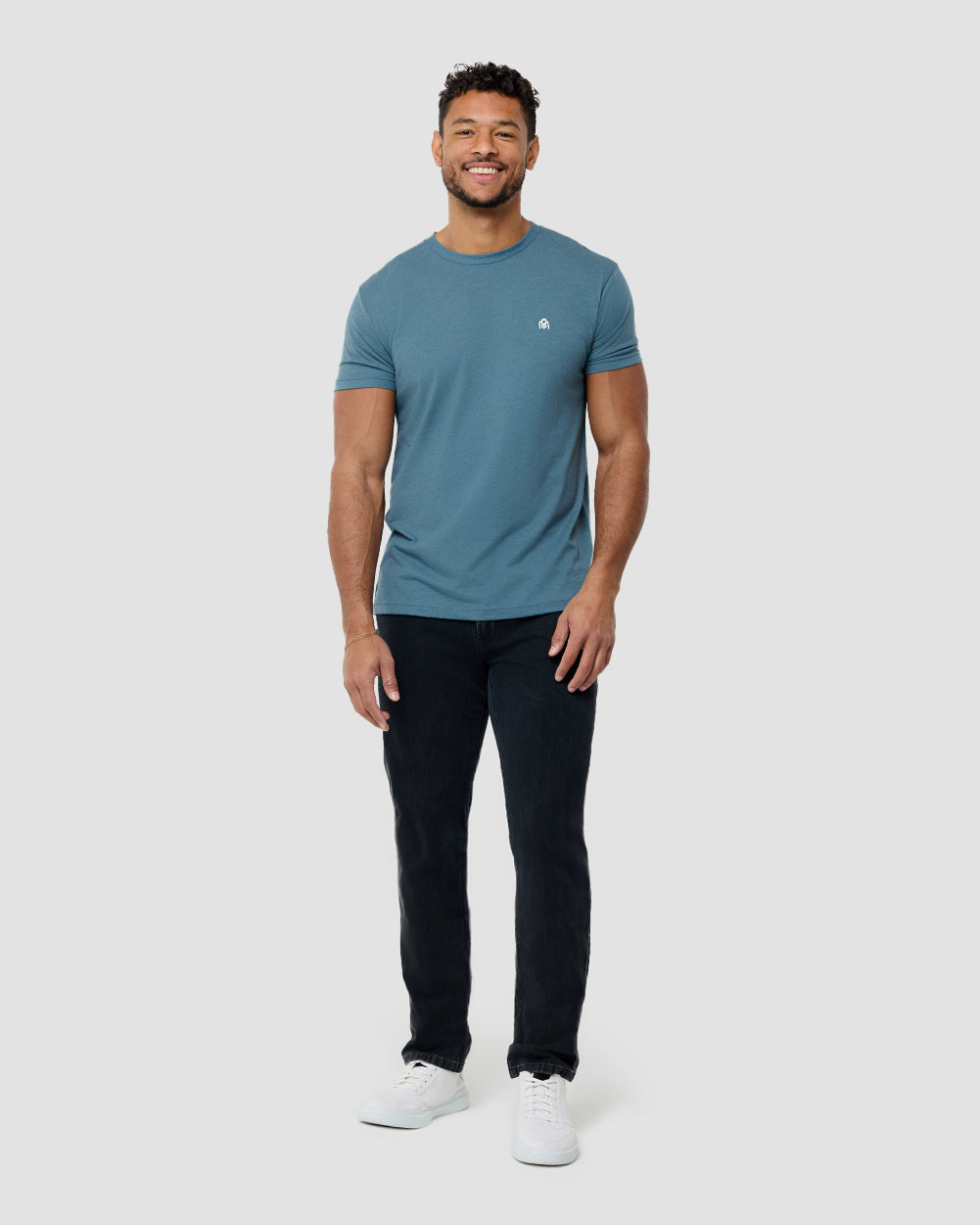 Basic Pure Color Cotton T-shirt Tee for Men