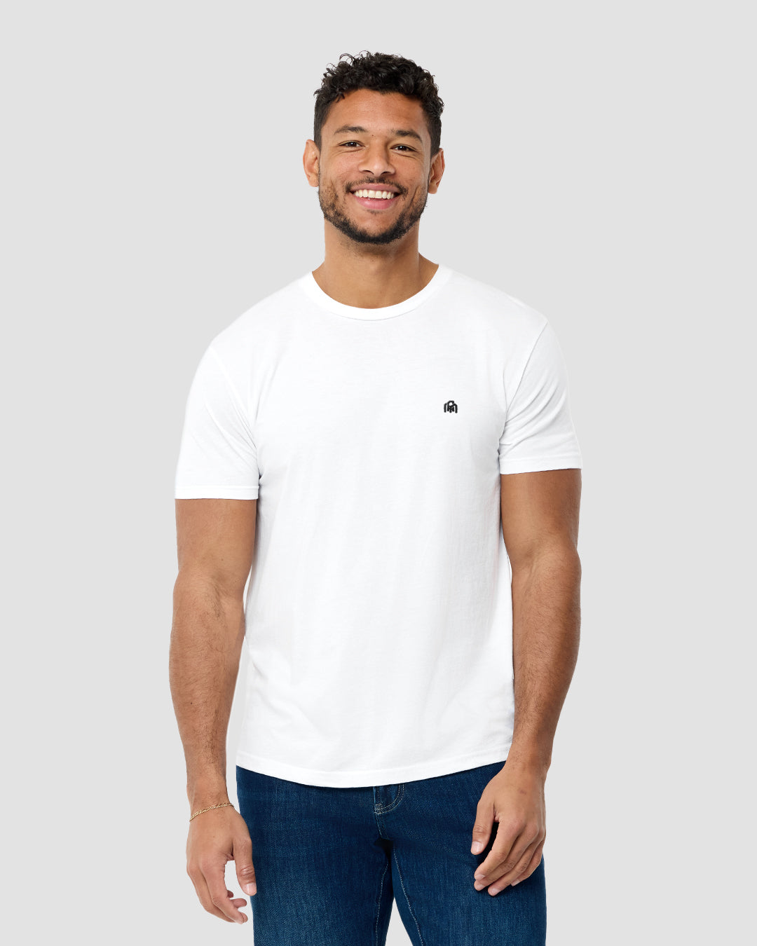 Basic Pure Color Cotton T-shirt Tee for Men