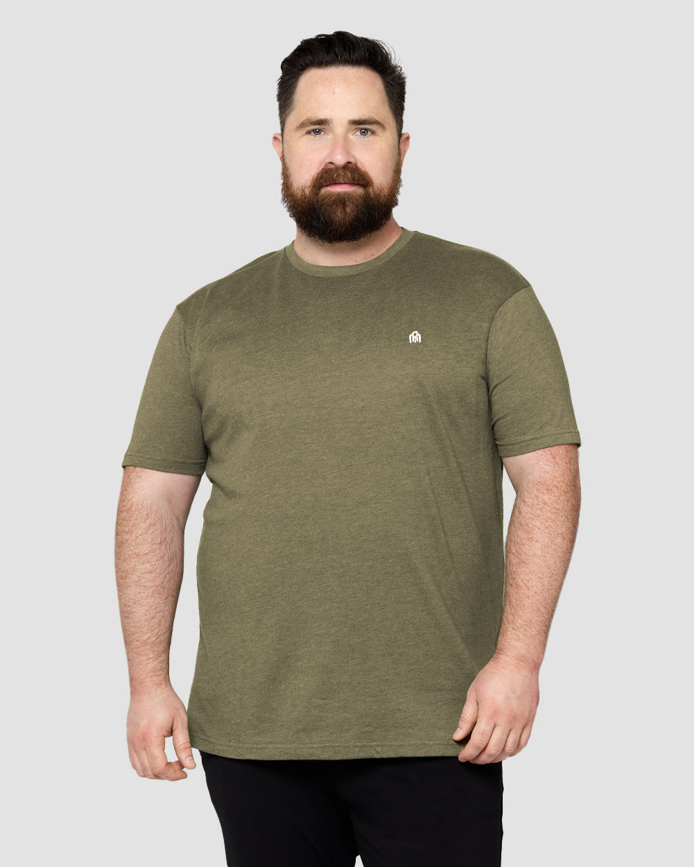 Basic Pure Color Cotton T-shirt Tee for Men