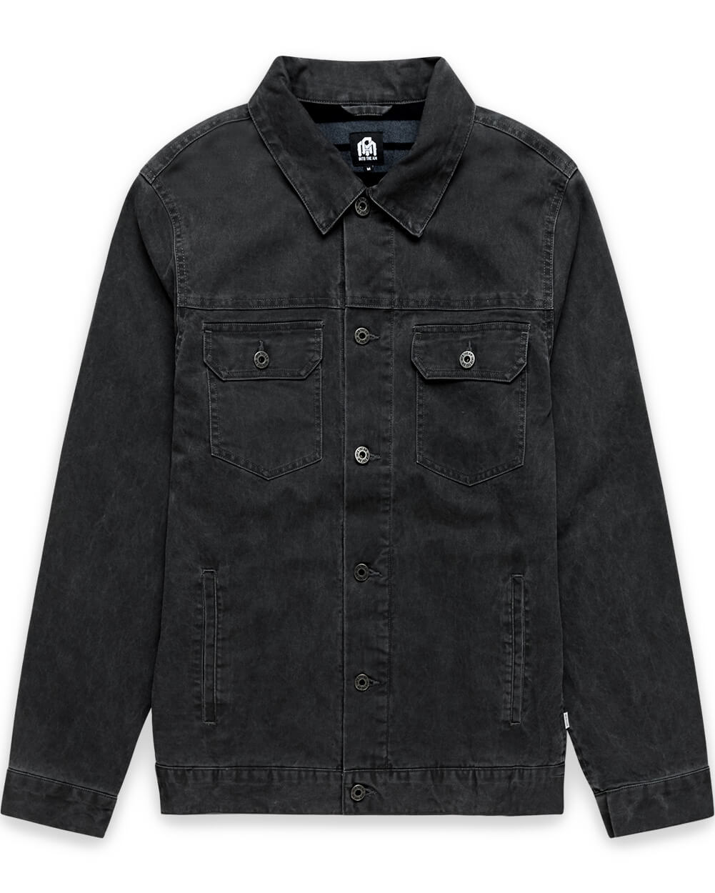 Mens Trucker Jacket Classic Fit Button Up with Chest and Side Pockets