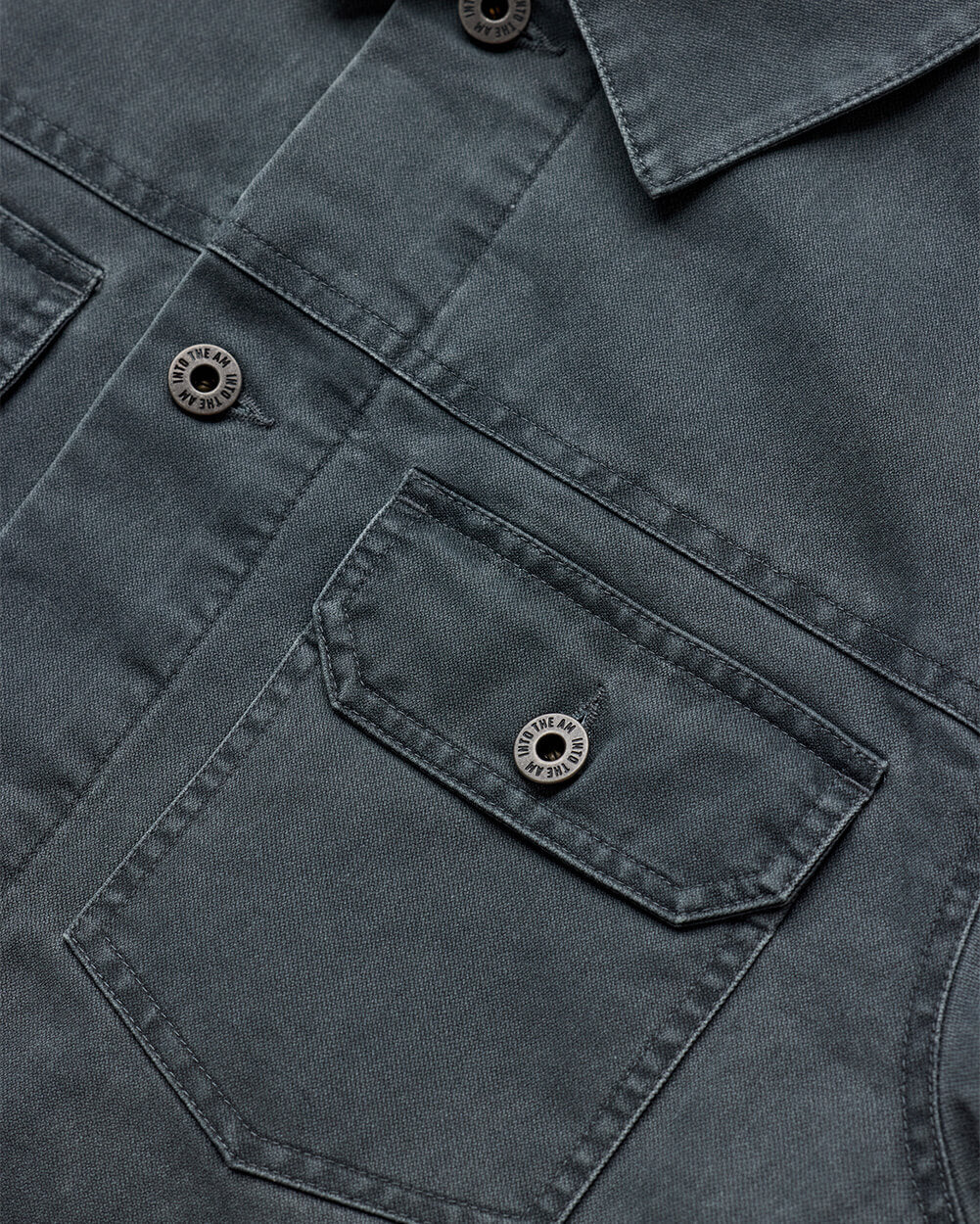Mens Trucker Jacket Classic Fit Button Up with Chest and Side Pockets
