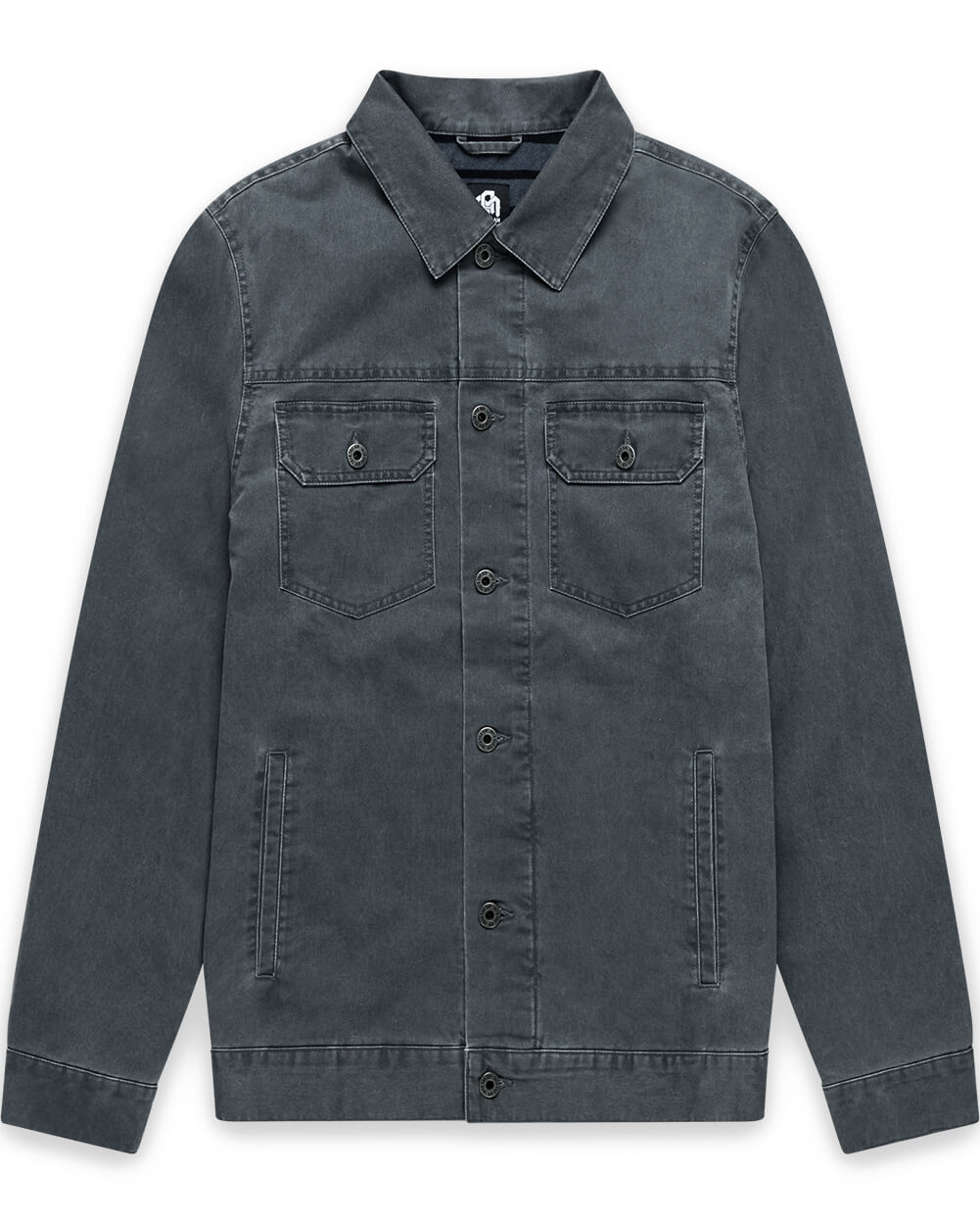 Mens Trucker Jacket Classic Fit Button Up with Chest and Side Pockets