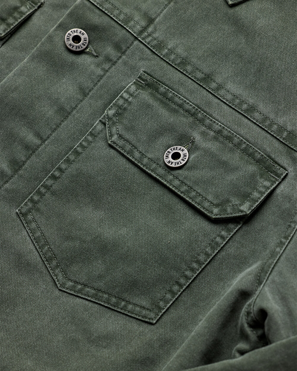 Mens Trucker Jacket Classic Fit Button Up with Chest and Side Pockets