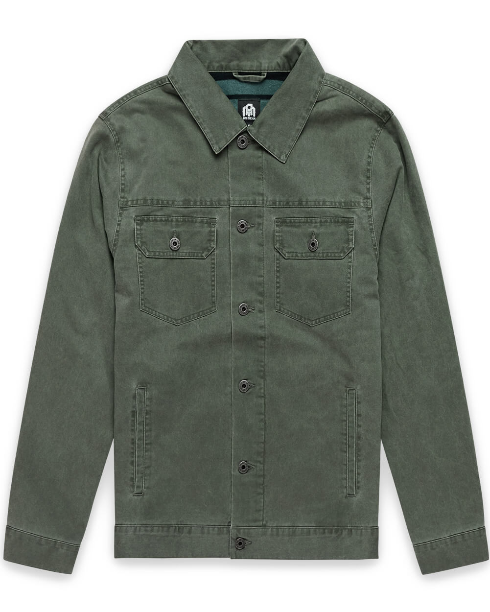 Mens Trucker Jacket Classic Fit Button Up with Chest and Side Pockets
