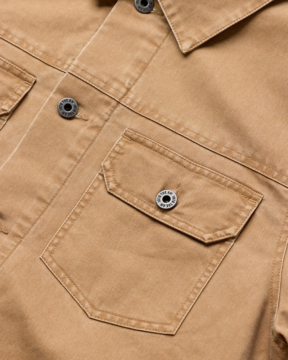 Mens Trucker Jacket Classic Fit Button Up with Chest and Side Pockets