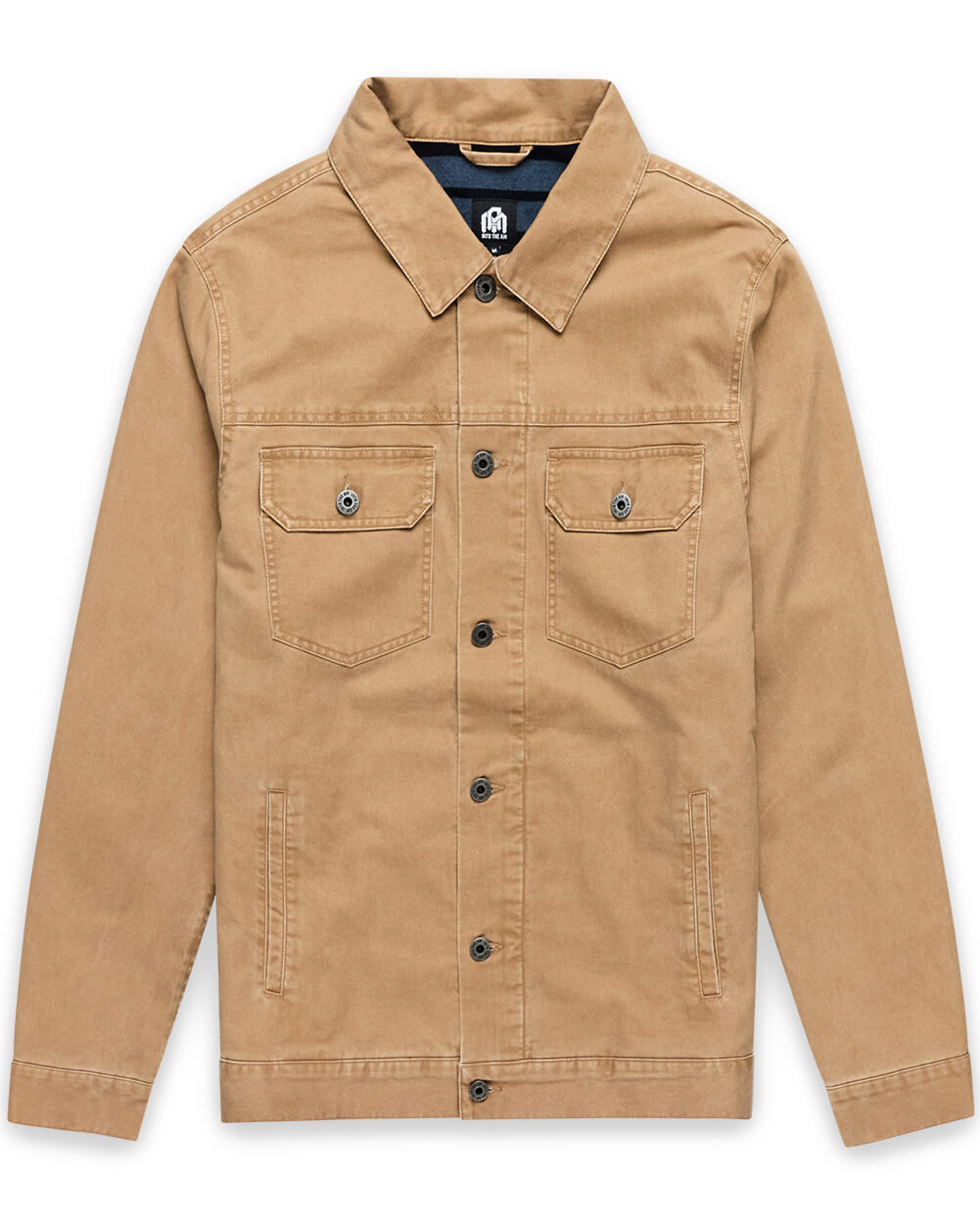 Mens Trucker Jacket Classic Fit Button Up with Chest and Side Pockets