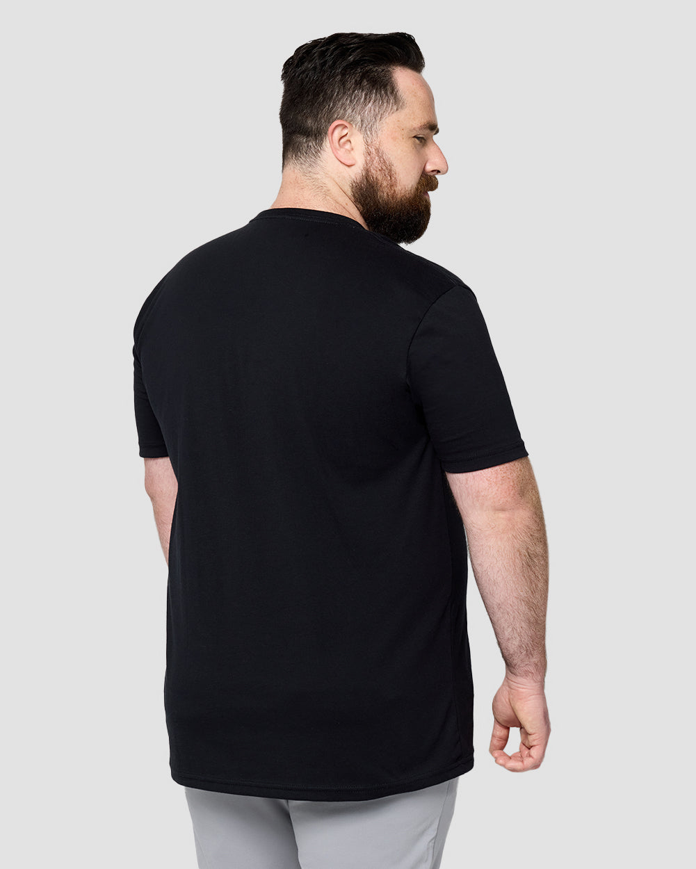 Basic Pure Color Cotton T-shirt Tee for Men