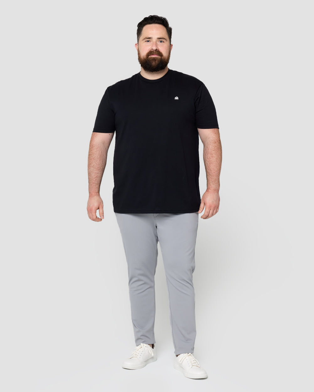 Basic Pure Color Cotton T-shirt Tee for Men