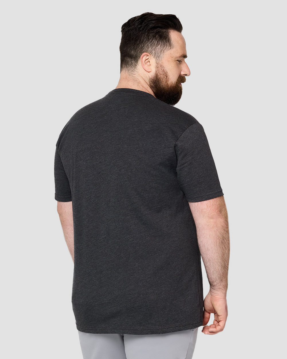 Basic Pure Color Cotton T-shirt Tee for Men
